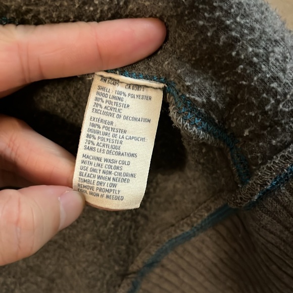 American Eagle Outfitters Gray Fleece Style Zip Up Hooded Jacket S - Picture 14 of 16